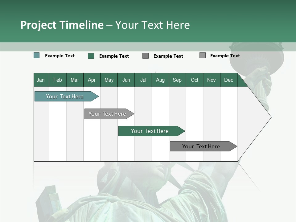 A Statue Of Liberty Holding A Torch In Her Hand PowerPoint Template