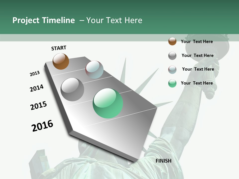 A Statue Of Liberty Holding A Torch In Her Hand PowerPoint Template