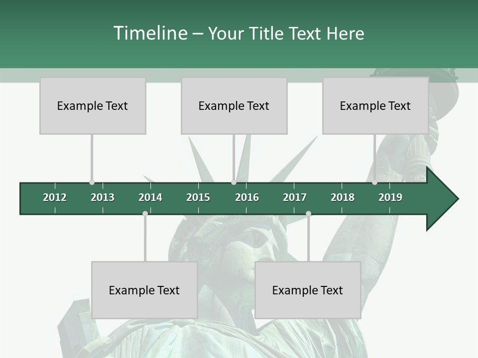 A Statue Of Liberty Holding A Torch In Her Hand PowerPoint Template