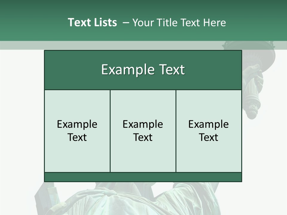 A Statue Of Liberty Holding A Torch In Her Hand PowerPoint Template