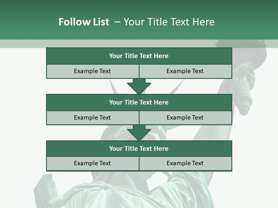 A Statue Of Liberty Holding A Torch In Her Hand PowerPoint Template