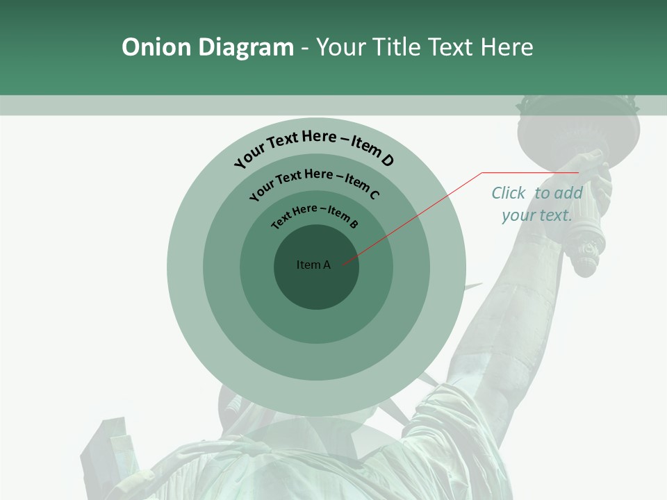 A Statue Of Liberty Holding A Torch In Her Hand PowerPoint Template