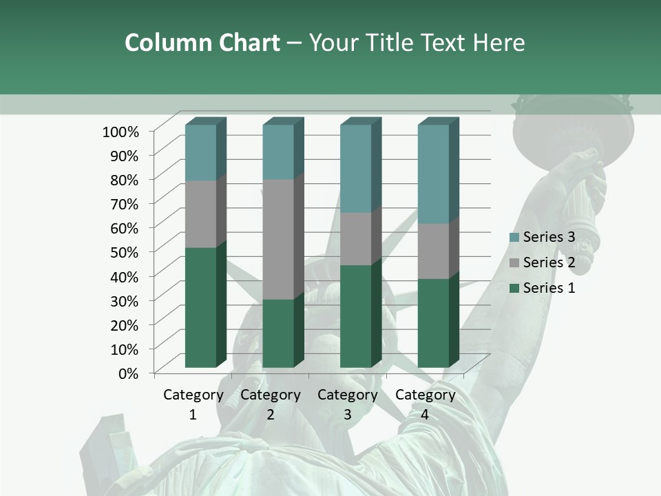A Statue Of Liberty Holding A Torch In Her Hand PowerPoint Template