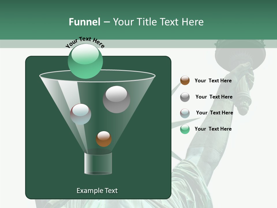 A Statue Of Liberty Holding A Torch In Her Hand PowerPoint Template