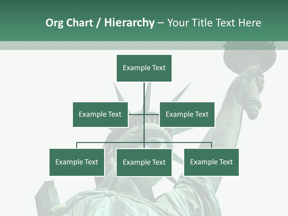 A Statue Of Liberty Holding A Torch In Her Hand PowerPoint Template