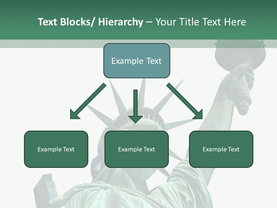 A Statue Of Liberty Holding A Torch In Her Hand PowerPoint Template