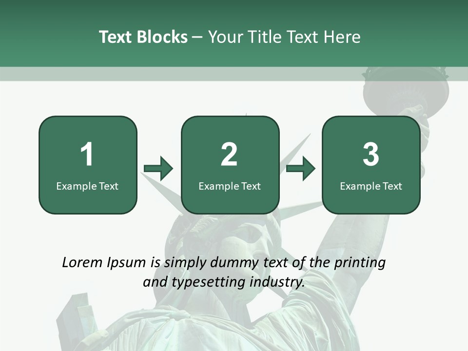 A Statue Of Liberty Holding A Torch In Her Hand PowerPoint Template