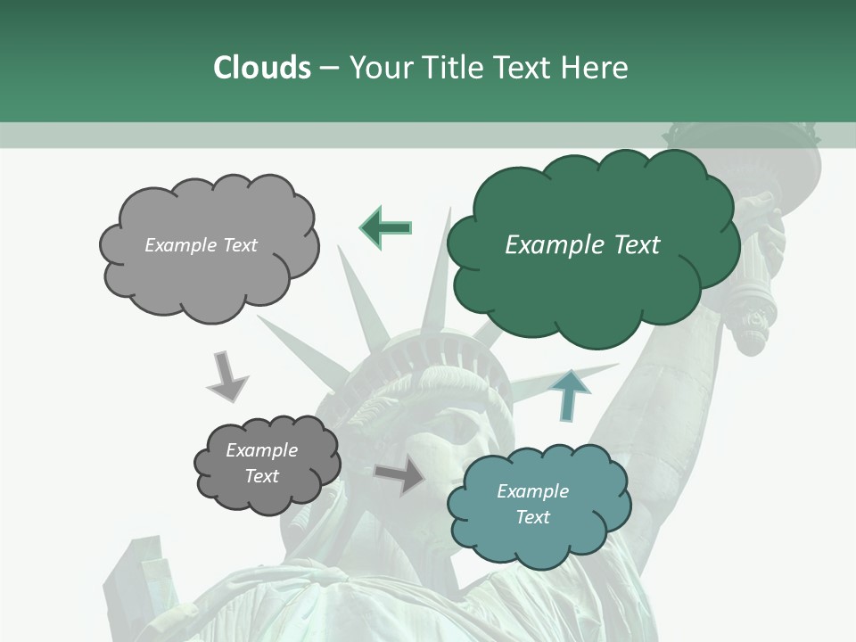 A Statue Of Liberty Holding A Torch In Her Hand PowerPoint Template