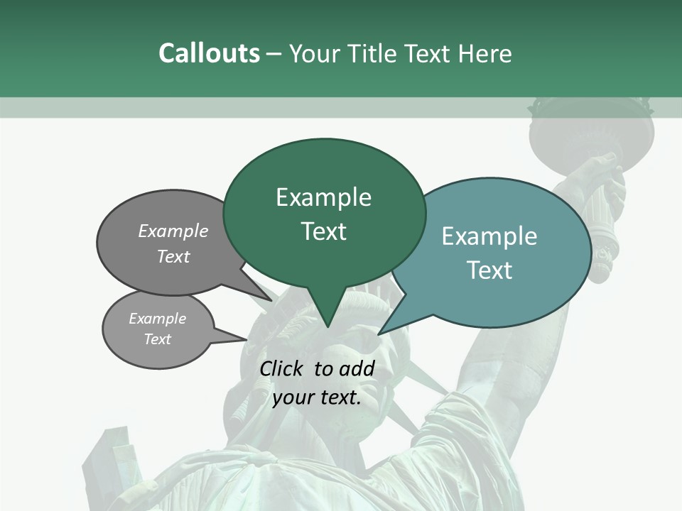 A Statue Of Liberty Holding A Torch In Her Hand PowerPoint Template