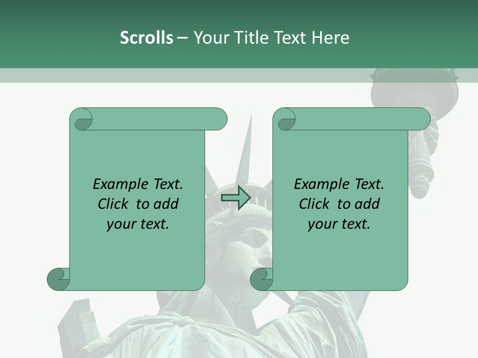 A Statue Of Liberty Holding A Torch In Her Hand PowerPoint Template