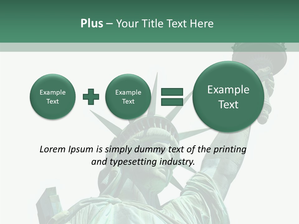 A Statue Of Liberty Holding A Torch In Her Hand PowerPoint Template