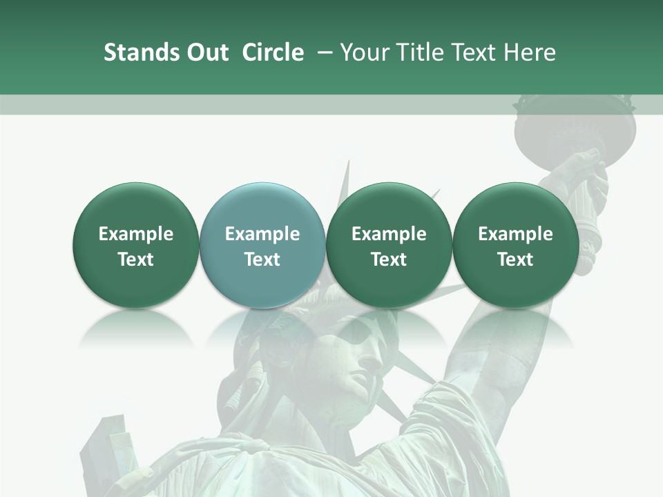 A Statue Of Liberty Holding A Torch In Her Hand PowerPoint Template