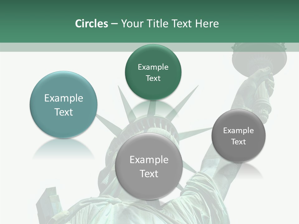 A Statue Of Liberty Holding A Torch In Her Hand PowerPoint Template