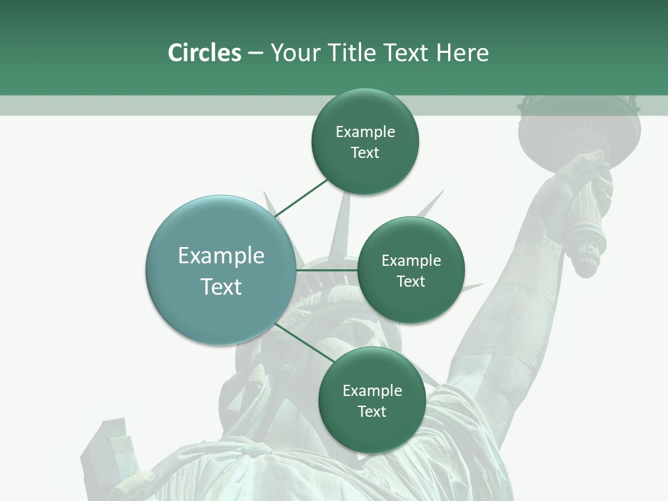 A Statue Of Liberty Holding A Torch In Her Hand PowerPoint Template