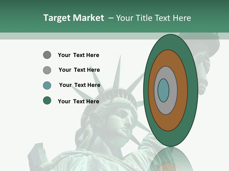 A Statue Of Liberty Holding A Torch In Her Hand PowerPoint Template