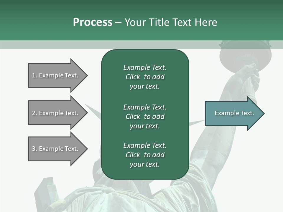A Statue Of Liberty Holding A Torch In Her Hand PowerPoint Template