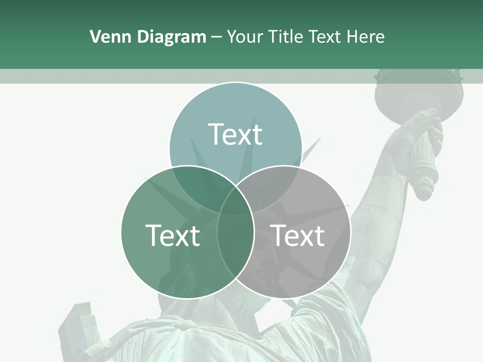 A Statue Of Liberty Holding A Torch In Her Hand PowerPoint Template