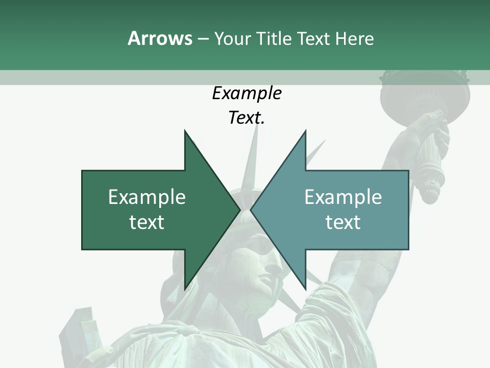 A Statue Of Liberty Holding A Torch In Her Hand PowerPoint Template