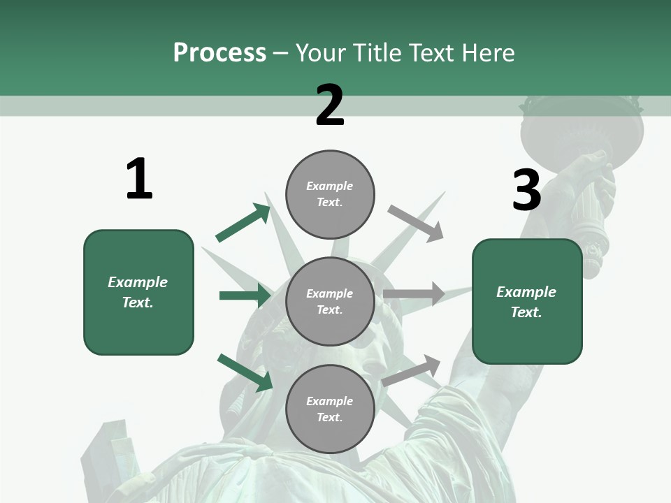 A Statue Of Liberty Holding A Torch In Her Hand PowerPoint Template