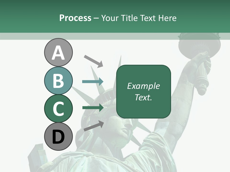 A Statue Of Liberty Holding A Torch In Her Hand PowerPoint Template