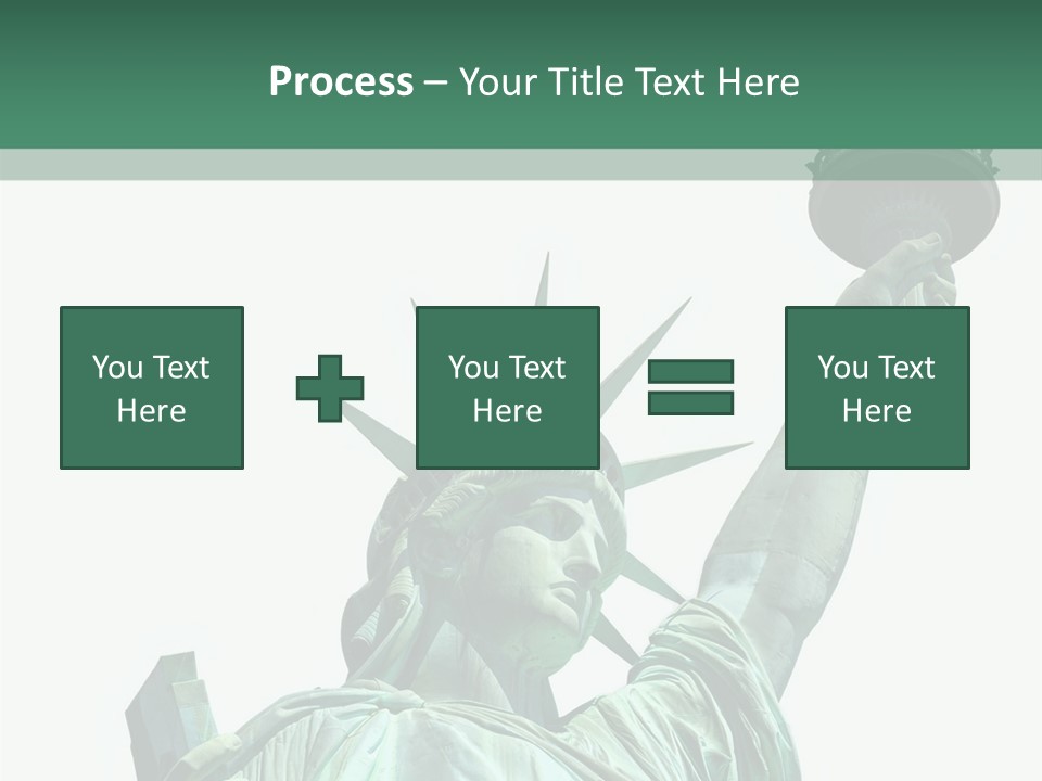 A Statue Of Liberty Holding A Torch In Her Hand PowerPoint Template