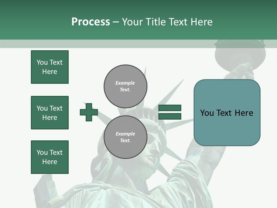 A Statue Of Liberty Holding A Torch In Her Hand PowerPoint Template