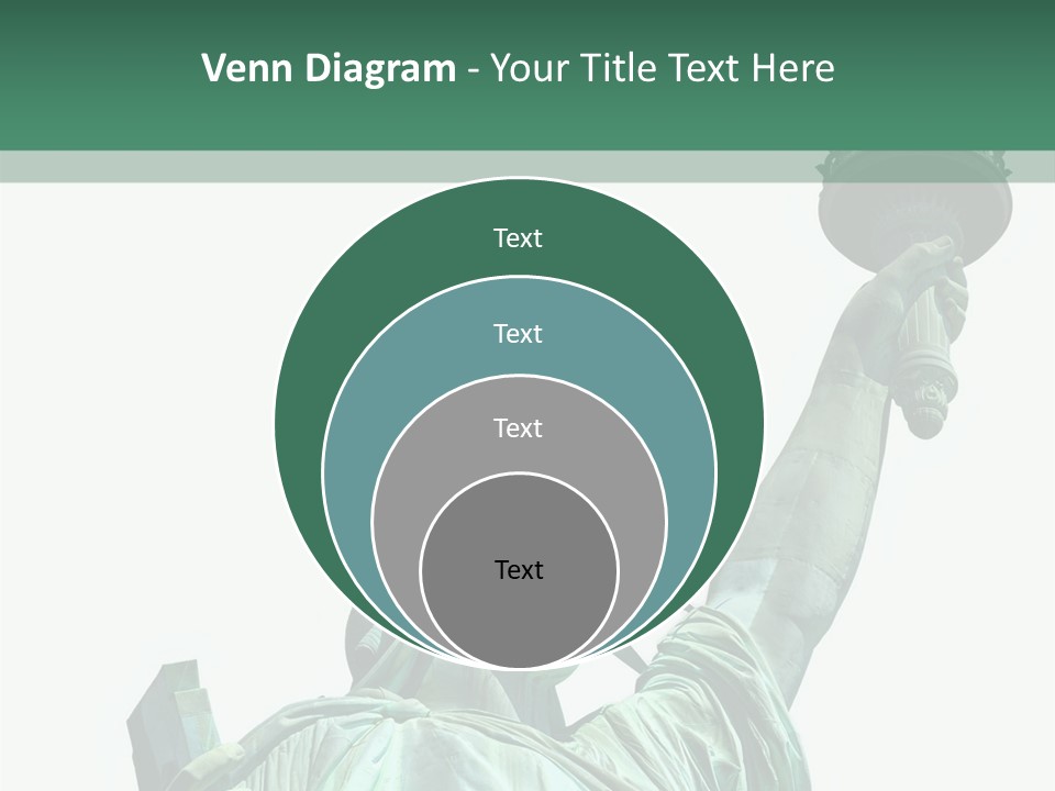 A Statue Of Liberty Holding A Torch In Her Hand PowerPoint Template
