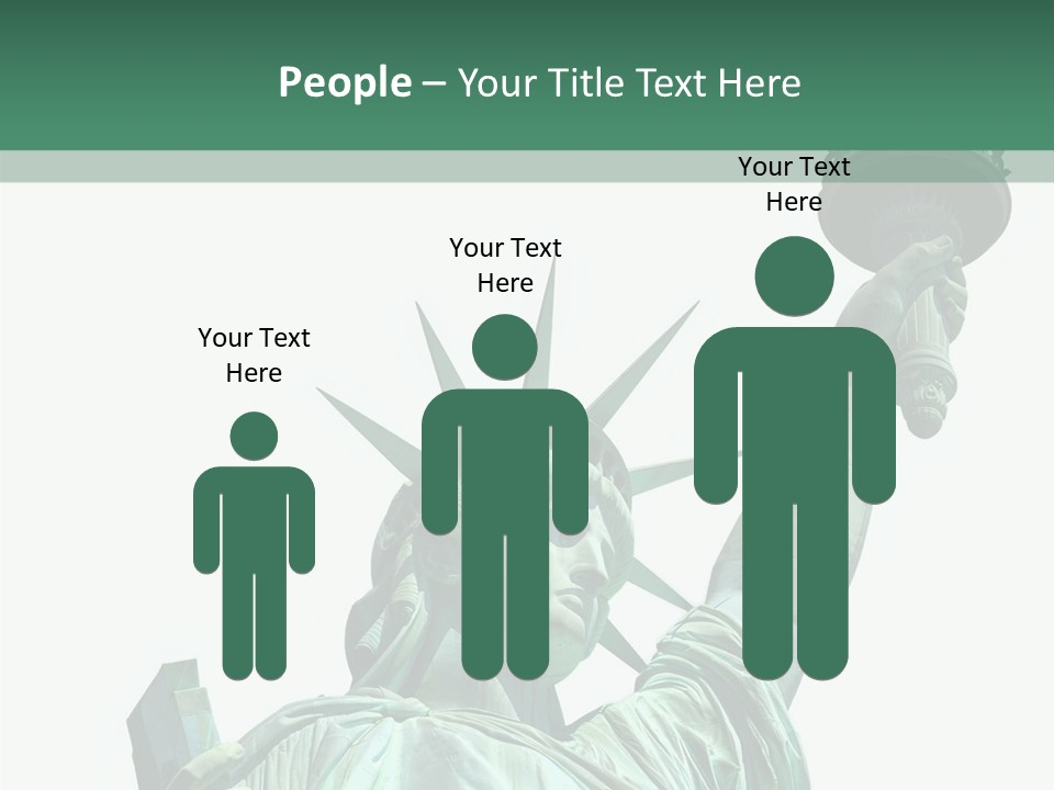 A Statue Of Liberty Holding A Torch In Her Hand PowerPoint Template