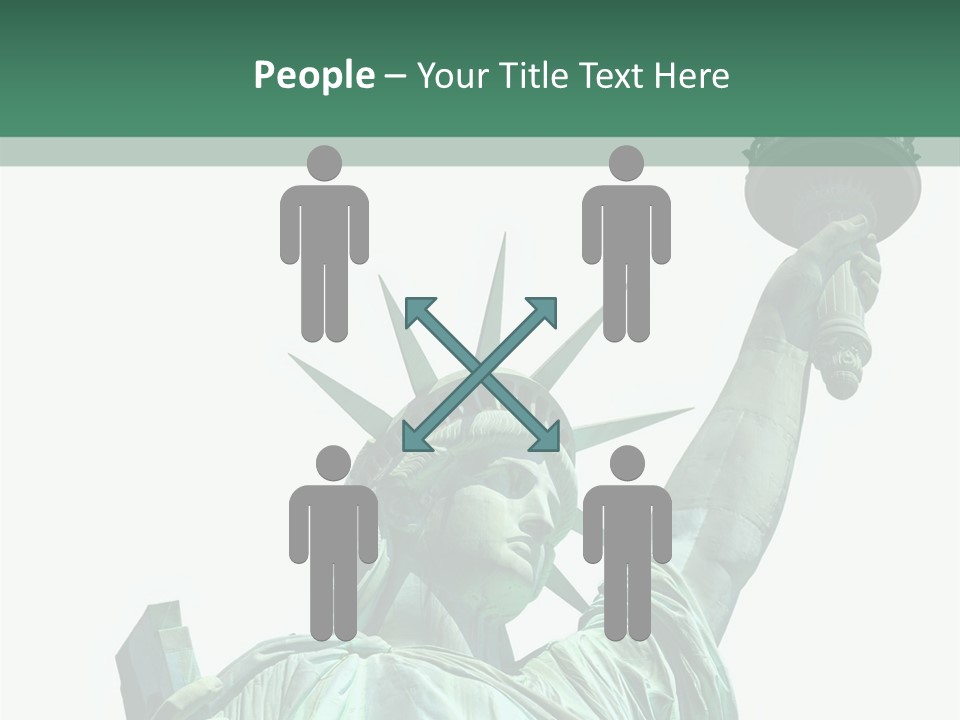 A Statue Of Liberty Holding A Torch In Her Hand PowerPoint Template