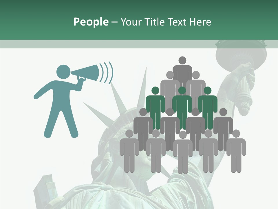 A Statue Of Liberty Holding A Torch In Her Hand PowerPoint Template