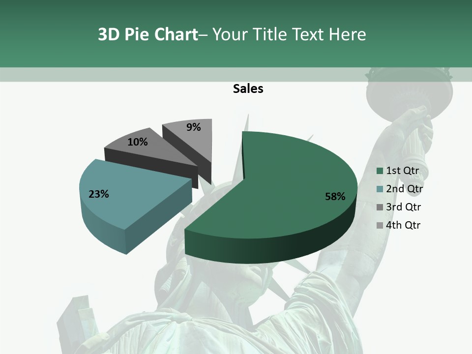 A Statue Of Liberty Holding A Torch In Her Hand PowerPoint Template