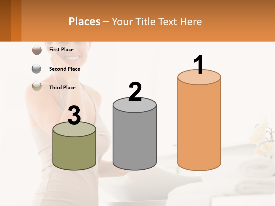 A Woman In A Tan Tank Top Holding A Soap Bar PowerPoint Template