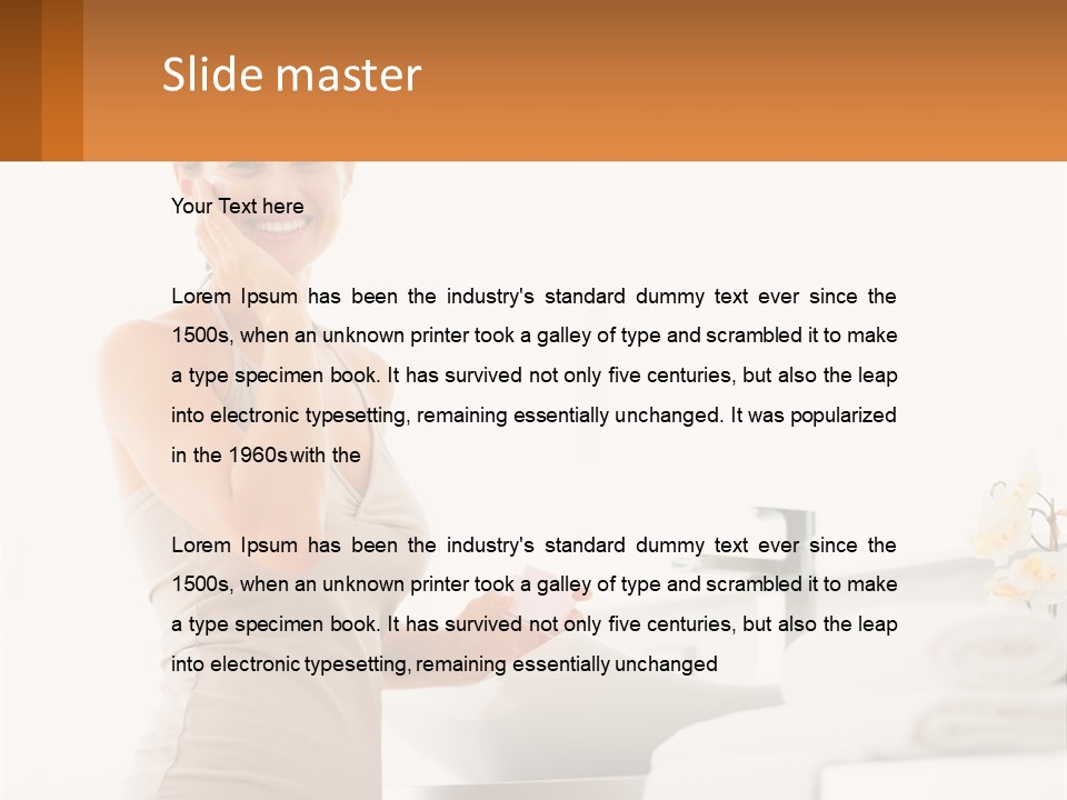 A Woman In A Tan Tank Top Holding A Soap Bar PowerPoint Template