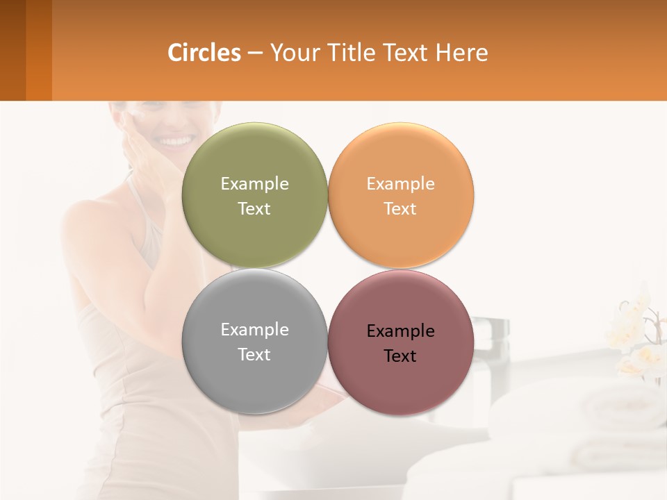 A Woman In A Tan Tank Top Holding A Soap Bar PowerPoint Template