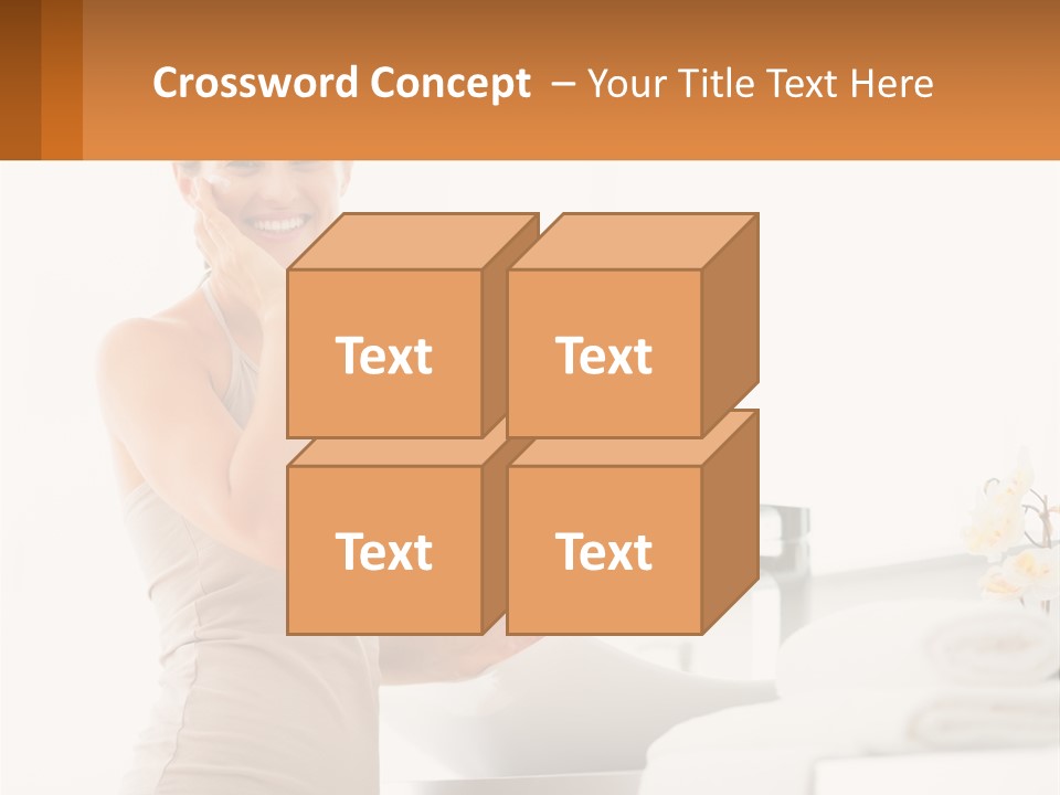 A Woman In A Tan Tank Top Holding A Soap Bar PowerPoint Template