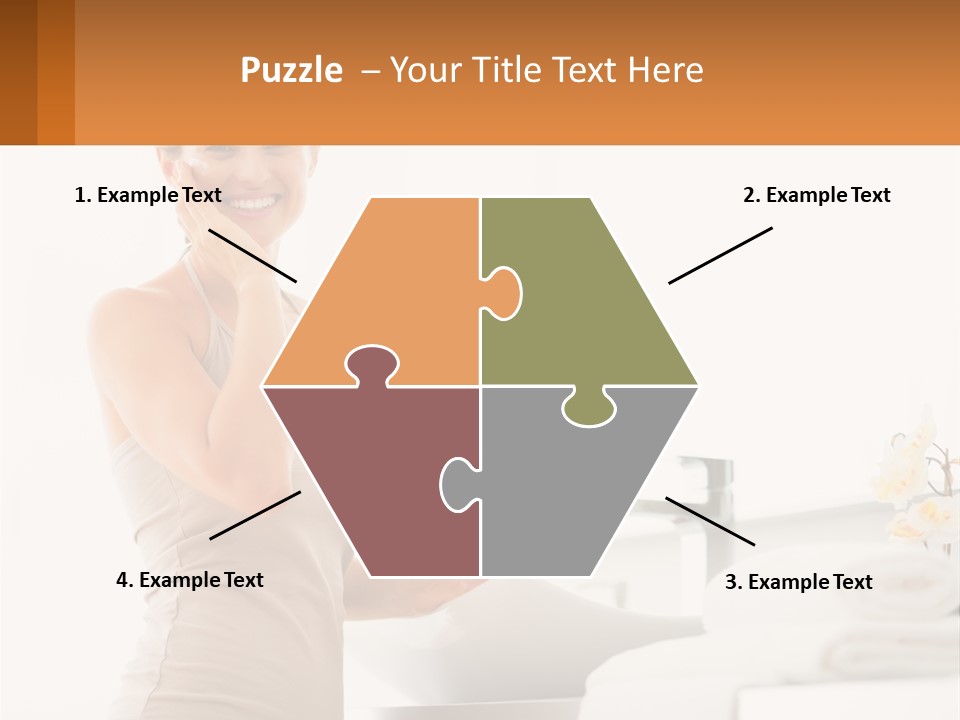 A Woman In A Tan Tank Top Holding A Soap Bar PowerPoint Template