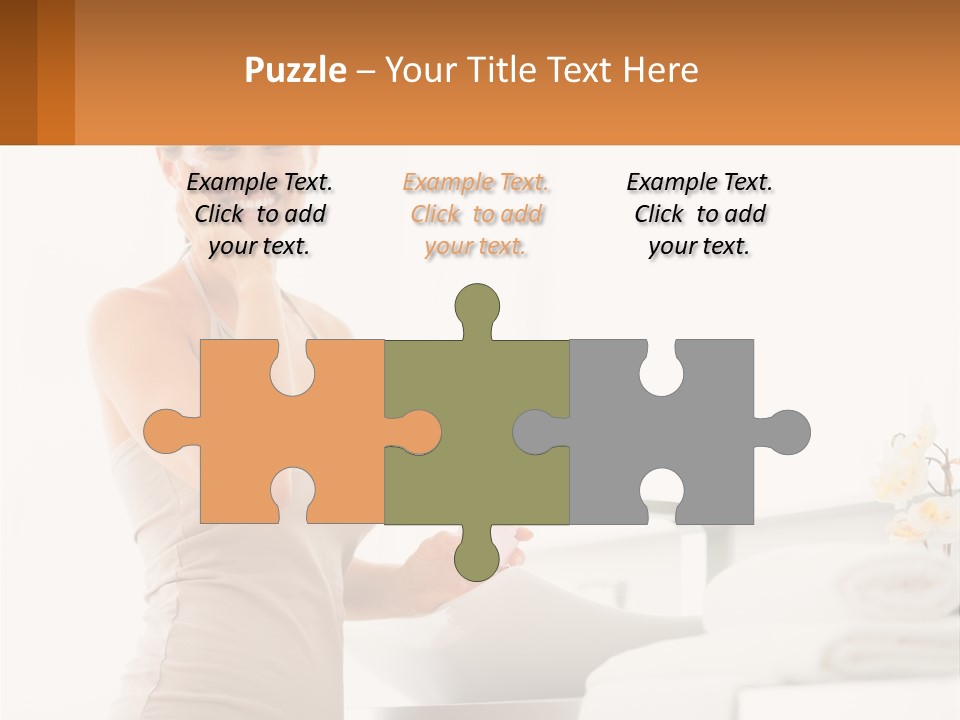 A Woman In A Tan Tank Top Holding A Soap Bar PowerPoint Template