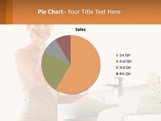 A Woman In A Tan Tank Top Holding A Soap Bar PowerPoint Template