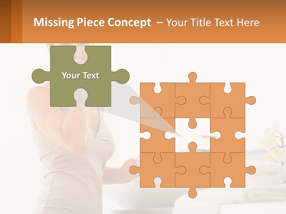 A Woman In A Tan Tank Top Holding A Soap Bar PowerPoint Template