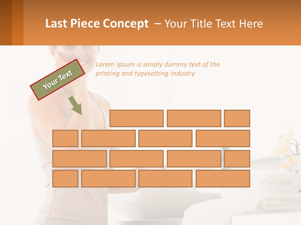 A Woman In A Tan Tank Top Holding A Soap Bar PowerPoint Template