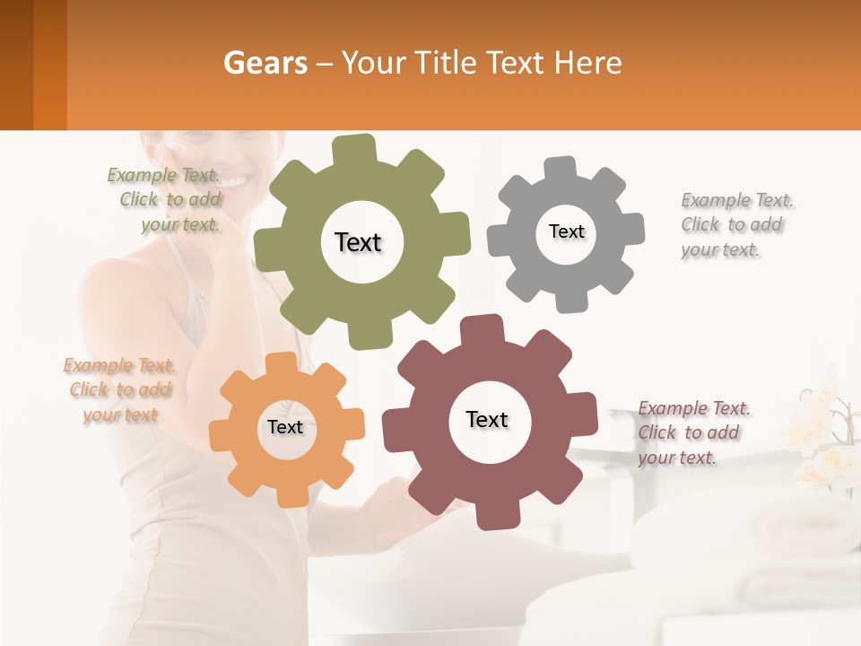 A Woman In A Tan Tank Top Holding A Soap Bar PowerPoint Template