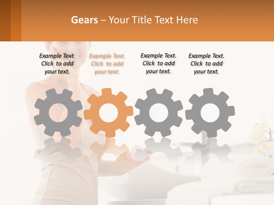 A Woman In A Tan Tank Top Holding A Soap Bar PowerPoint Template