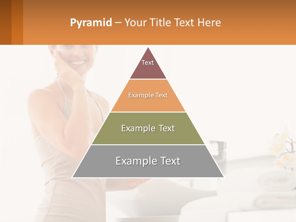 A Woman In A Tan Tank Top Holding A Soap Bar PowerPoint Template