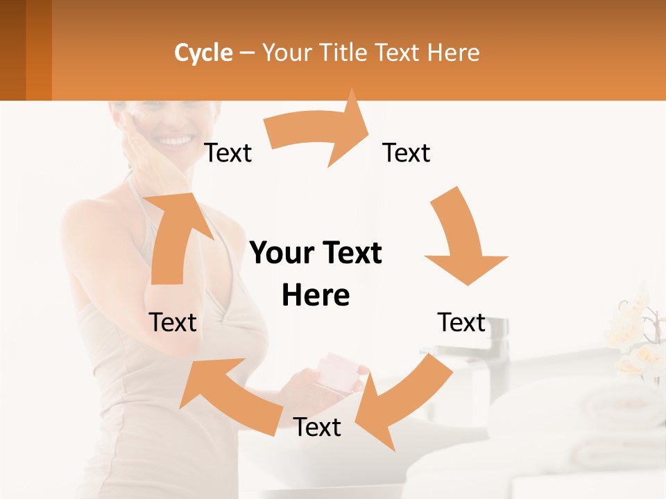 A Woman In A Tan Tank Top Holding A Soap Bar PowerPoint Template