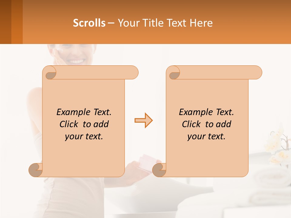 A Woman In A Tan Tank Top Holding A Soap Bar PowerPoint Template