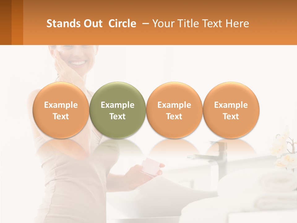 A Woman In A Tan Tank Top Holding A Soap Bar PowerPoint Template