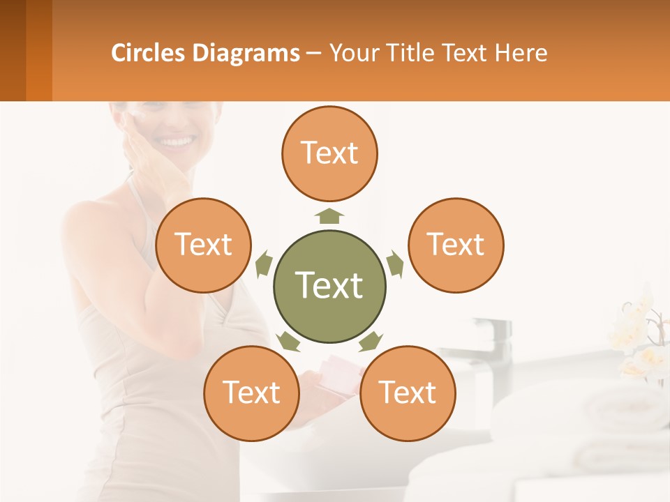 A Woman In A Tan Tank Top Holding A Soap Bar PowerPoint Template