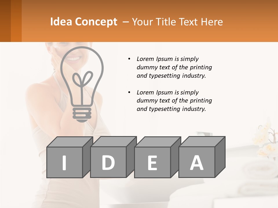 A Woman In A Tan Tank Top Holding A Soap Bar PowerPoint Template