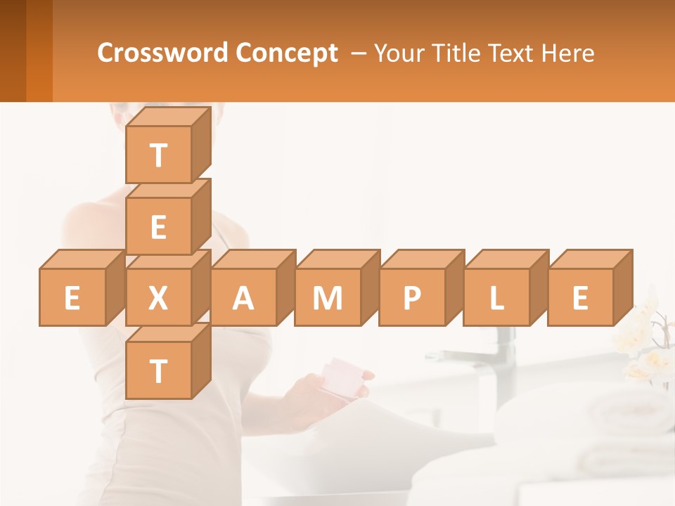 A Woman In A Tan Tank Top Holding A Soap Bar PowerPoint Template