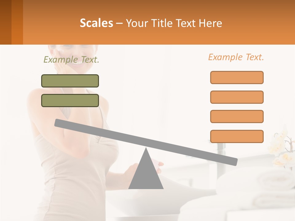 A Woman In A Tan Tank Top Holding A Soap Bar PowerPoint Template